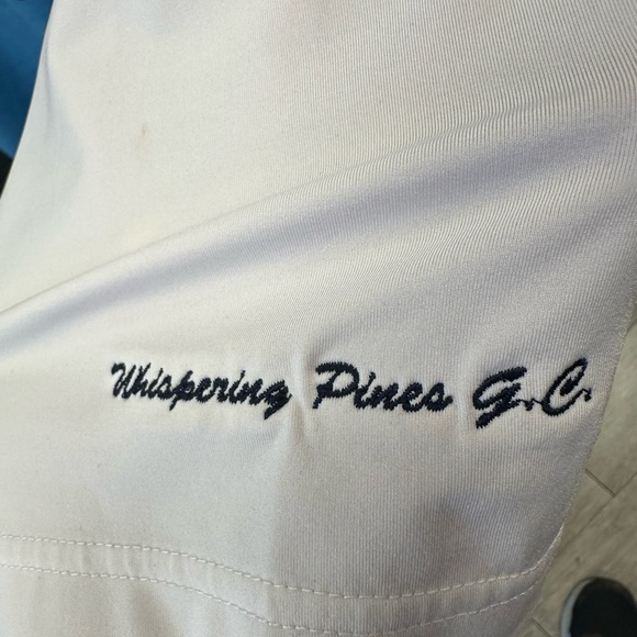 FOOTJOY BLUE STRIPED CUSTOM SHORT SLEEVE GOLF POLO SHIRT L WHISPERING PINES GC - Picture 4 of 6